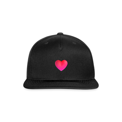 ❤️ Red Heart (Microsoft Fluent) Snapback Baseball Cap - black