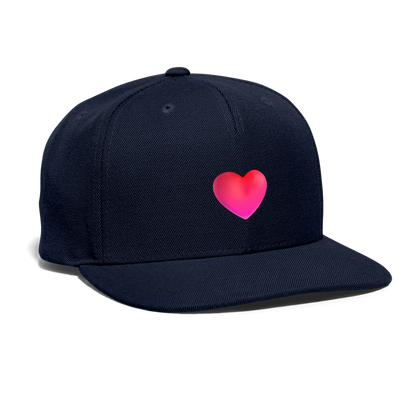 ❤️ Red Heart (Microsoft Fluent) Snapback Baseball Cap - navy