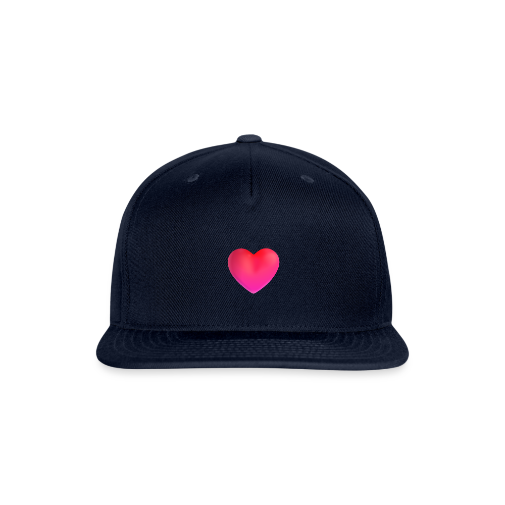 ❤️ Red Heart (Microsoft Fluent) Snapback Baseball Cap - navy