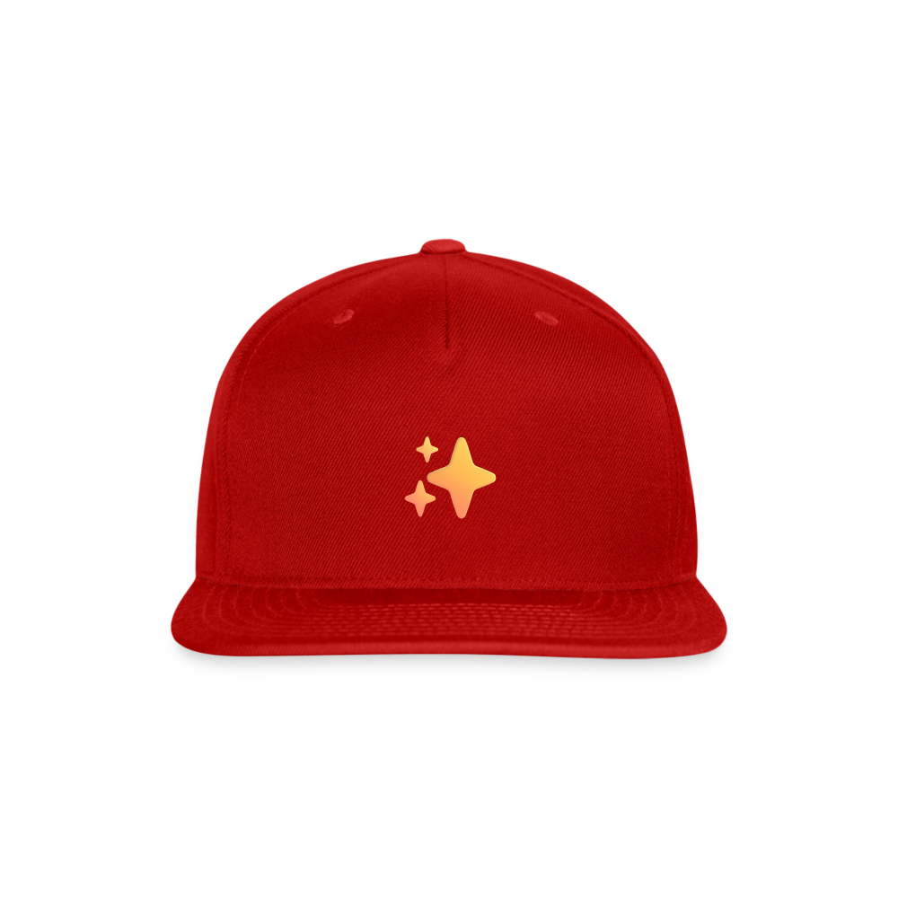 ✨ Sparkles (Microsoft Fluent) Snapback Baseball Cap - red
