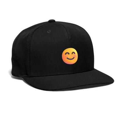 😊 Smiling Face with Smiling Eyes (Microsoft Fluent) Snapback Baseball Cap - black