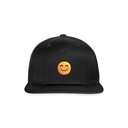😊 Smiling Face with Smiling Eyes (Microsoft Fluent) Snapback Baseball Cap - black