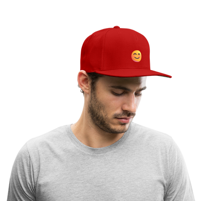 😊 Smiling Face with Smiling Eyes (Microsoft Fluent) Snapback Baseball Cap - red