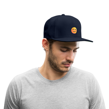 😊 Smiling Face with Smiling Eyes (Microsoft Fluent) Snapback Baseball Cap - navy