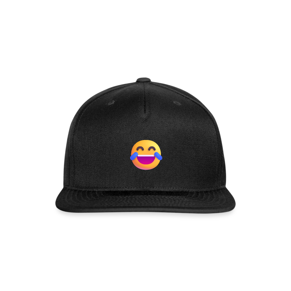 😂 Face with Tears of Joy (Microsoft Fluent) Snapback Baseball Cap - black