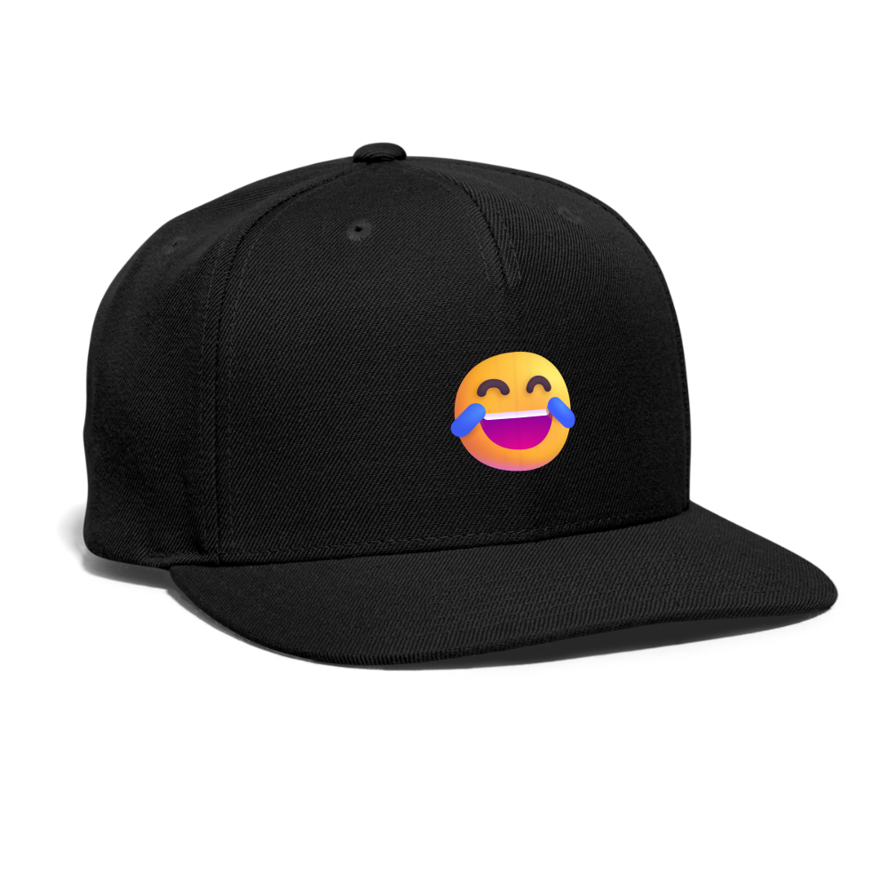 😂 Face with Tears of Joy (Microsoft Fluent) Snapback Baseball Cap - black