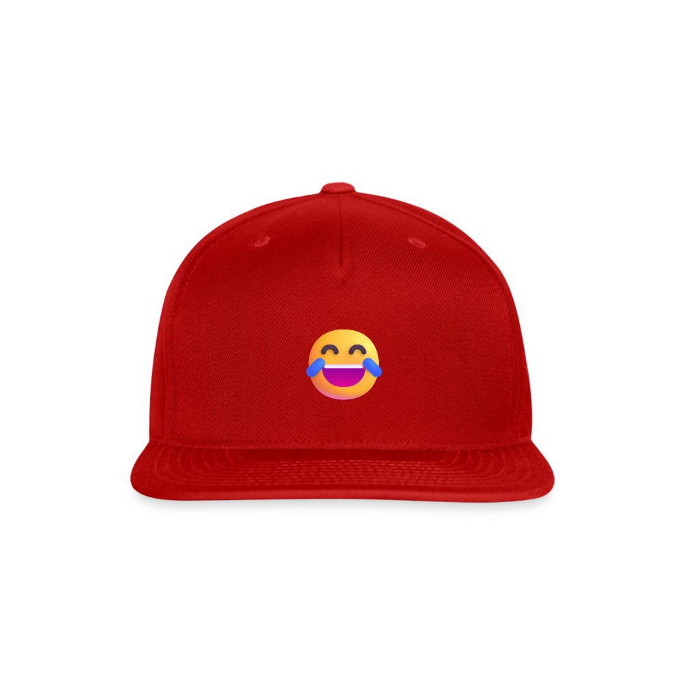 😂 Face with Tears of Joy (Microsoft Fluent) Snapback Baseball Cap - red