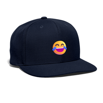 😂 Face with Tears of Joy (Microsoft Fluent) Snapback Baseball Cap - navy