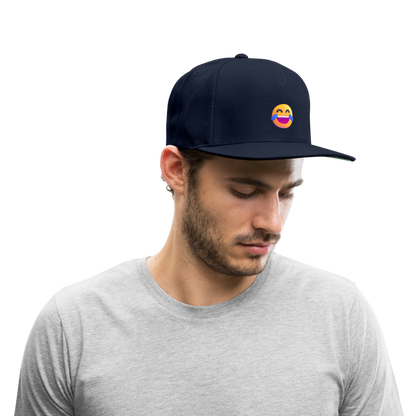 😂 Face with Tears of Joy (Microsoft Fluent) Snapback Baseball Cap - navy