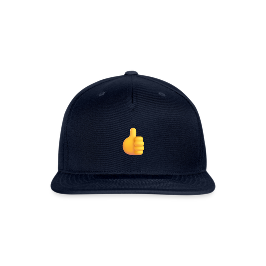 👍 Thumbs Up (Microsoft Fluent) Snapback Baseball Cap - navy