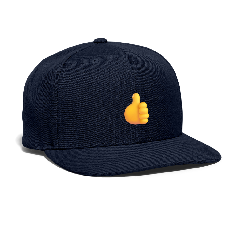 👍 Thumbs Up (Microsoft Fluent) Snapback Baseball Cap - navy