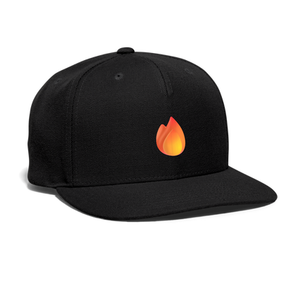 🔥 Fire (Microsoft Fluent) Snapback Baseball Cap - black