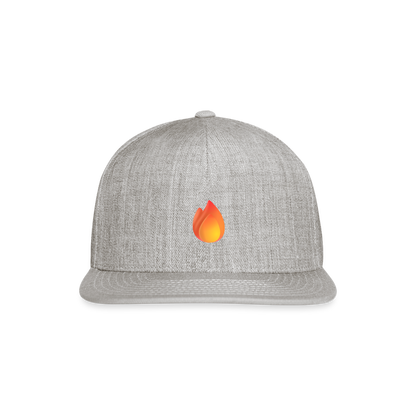 🔥 Fire (Microsoft Fluent) Snapback Baseball Cap - heather gray