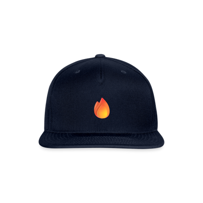 🔥 Fire (Microsoft Fluent) Snapback Baseball Cap - navy