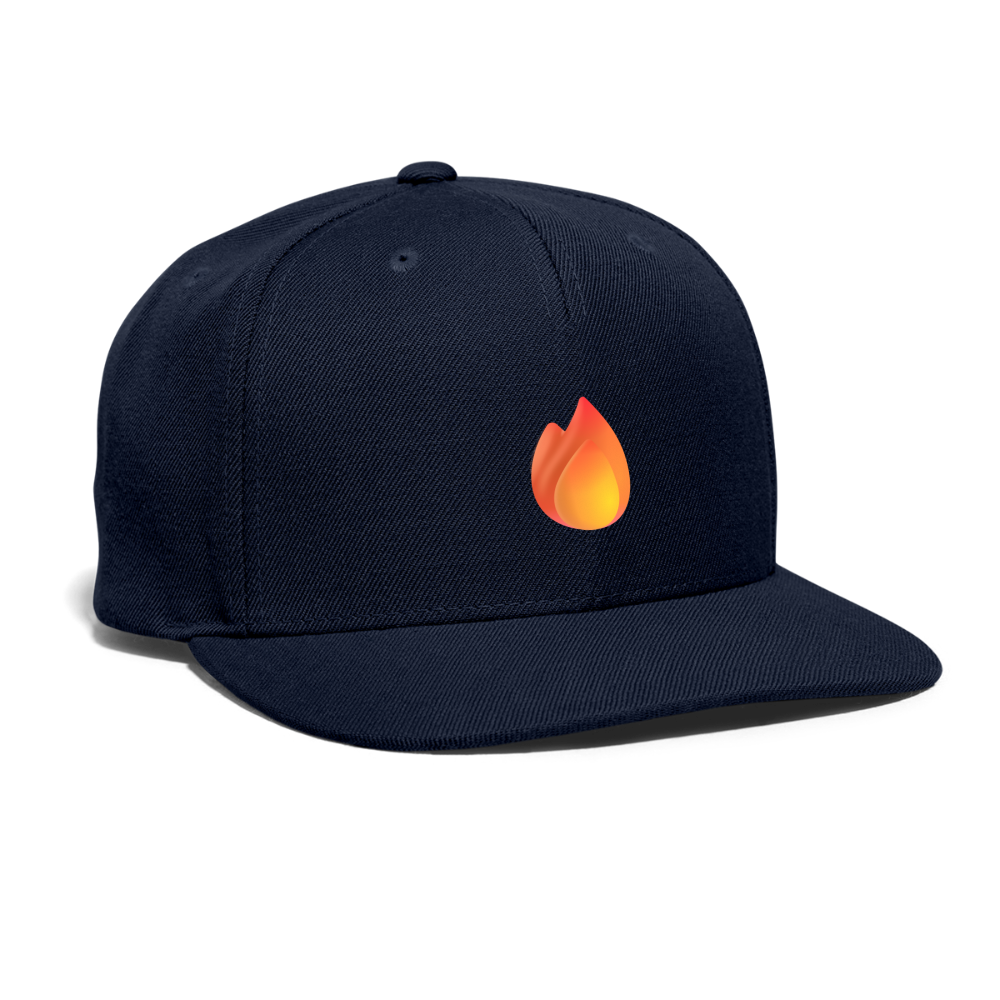 🔥 Fire (Microsoft Fluent) Snapback Baseball Cap - navy