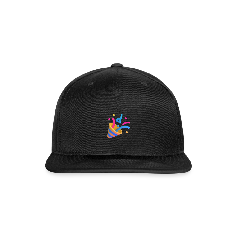 🎉 Party Popper (Microsoft Fluent) Snapback Baseball Cap - black