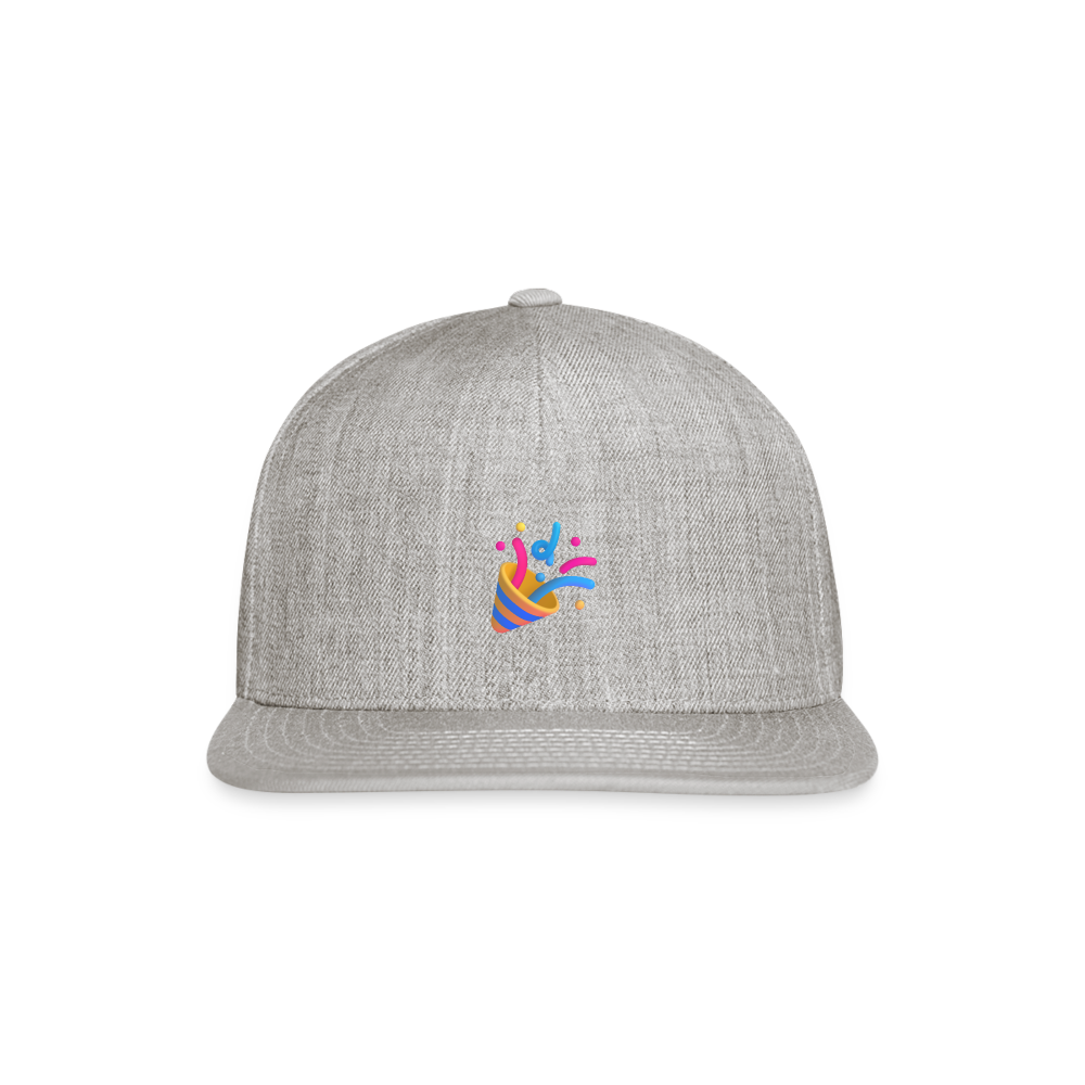 🎉 Party Popper (Microsoft Fluent) Snapback Baseball Cap - heather gray