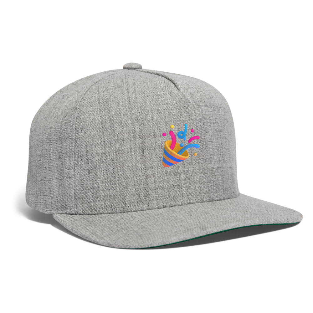 🎉 Party Popper (Microsoft Fluent) Snapback Baseball Cap - heather gray