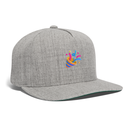 🎉 Party Popper (Microsoft Fluent) Snapback Baseball Cap - heather gray