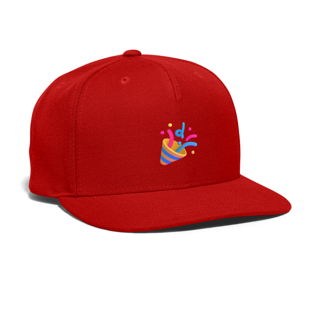 🎉 Party Popper (Microsoft Fluent) Snapback Baseball Cap - red