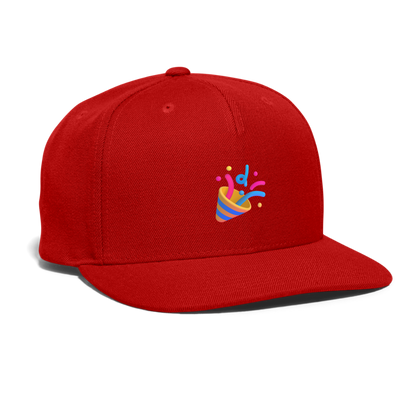 🎉 Party Popper (Microsoft Fluent) Snapback Baseball Cap - red