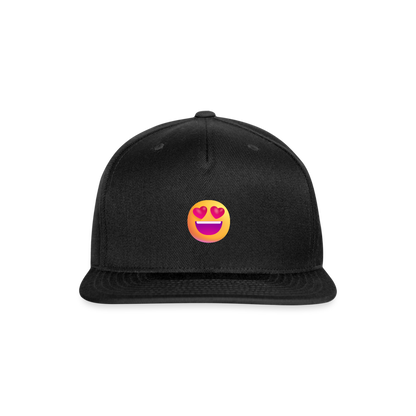 😍 Smiling Face with Heart-Eyes (Microsoft Fluent) Snapback Baseball Cap - black