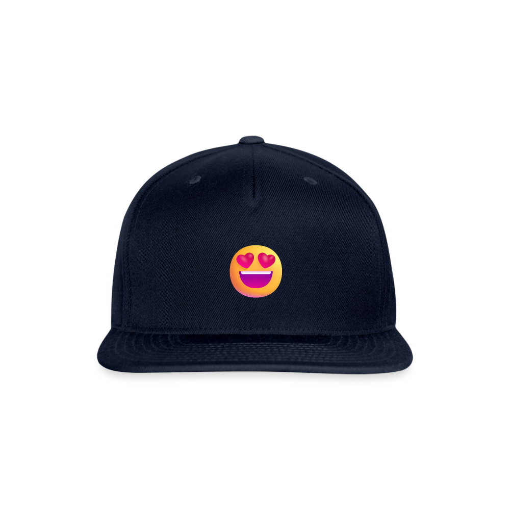 😍 Smiling Face with Heart-Eyes (Microsoft Fluent) Snapback Baseball Cap - navy