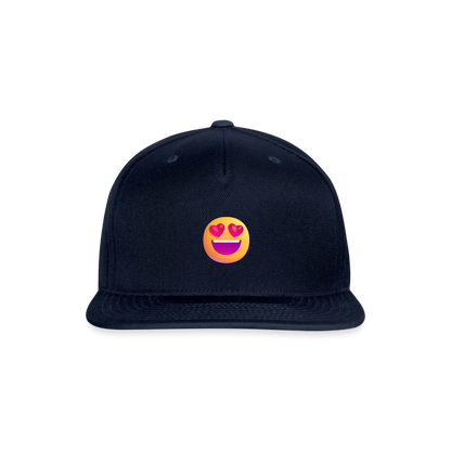 😍 Smiling Face with Heart-Eyes (Microsoft Fluent) Snapback Baseball Cap - navy