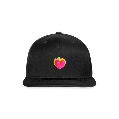 ❤️‍🔥 Heart on Fire (Microsoft Fluent) Snapback Baseball Cap - black