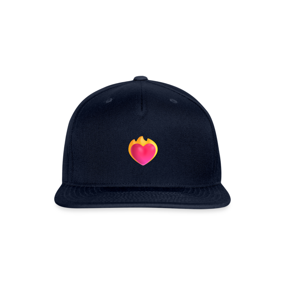 ❤️‍🔥 Heart on Fire (Microsoft Fluent) Snapback Baseball Cap - navy