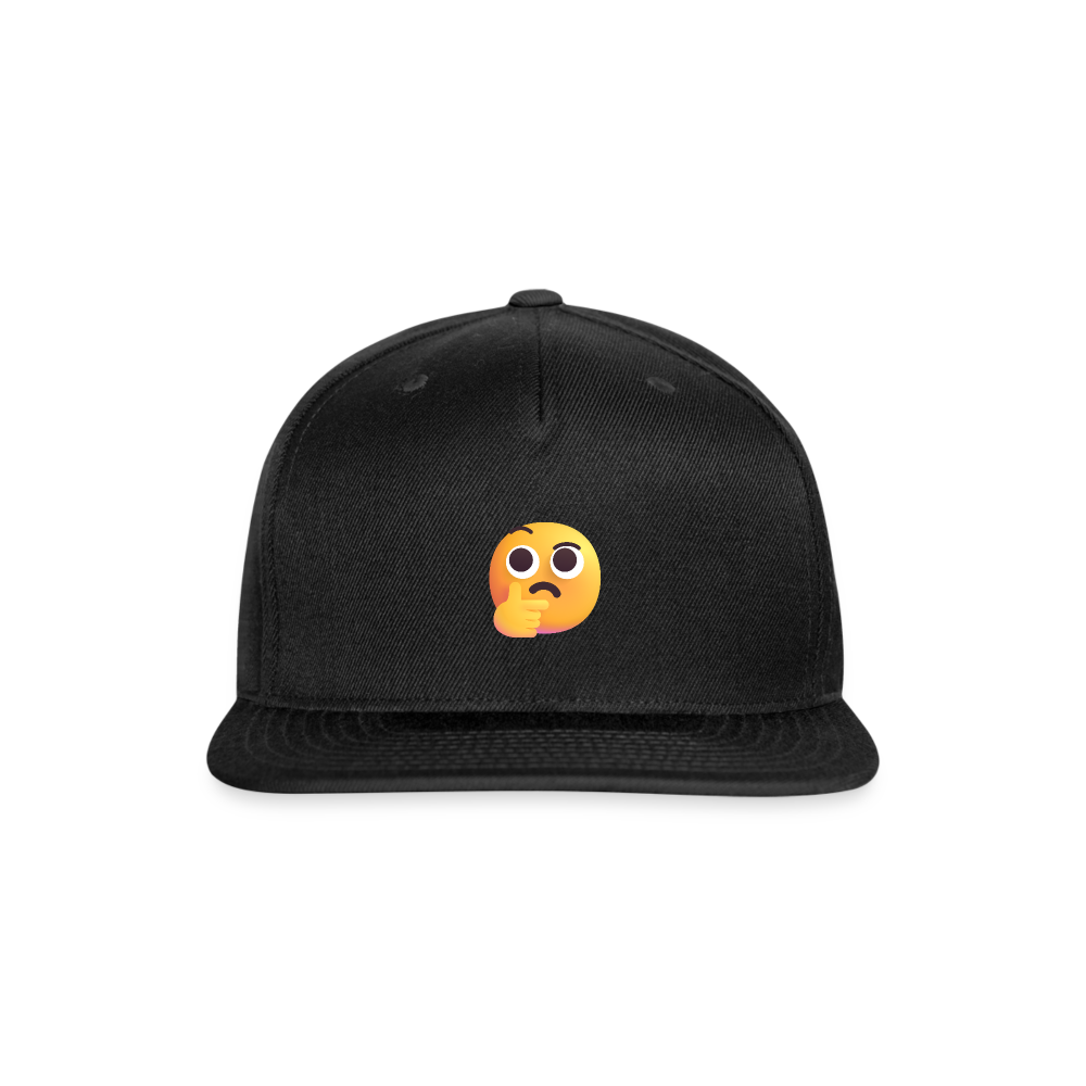 🤔 Thinking Face (Microsoft Fluent) Snapback Baseball Cap - black