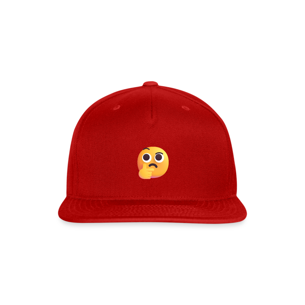 🤔 Thinking Face (Microsoft Fluent) Snapback Baseball Cap - red