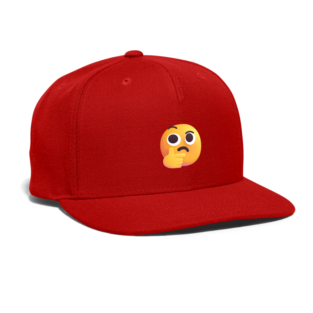 🤔 Thinking Face (Microsoft Fluent) Snapback Baseball Cap - red