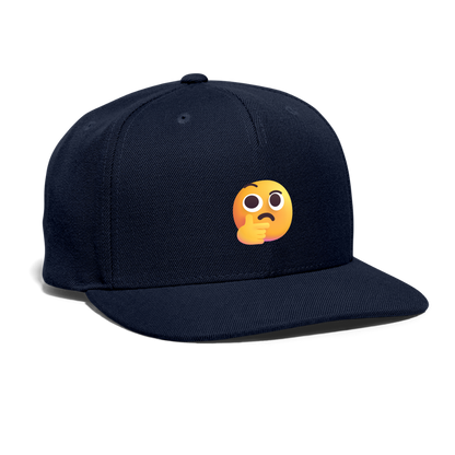 🤔 Thinking Face (Microsoft Fluent) Snapback Baseball Cap - navy