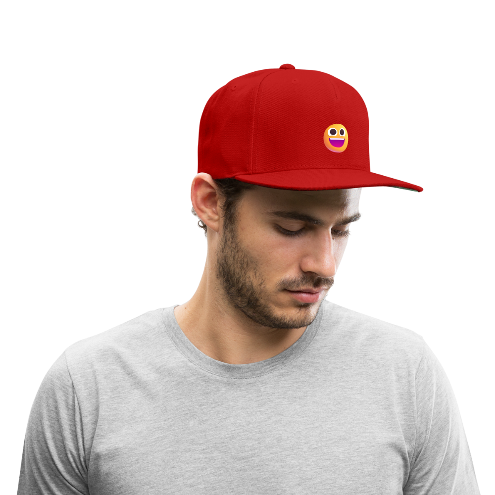 😀 Grinning Face (Microsoft Fluent) Snapback Baseball Cap - red