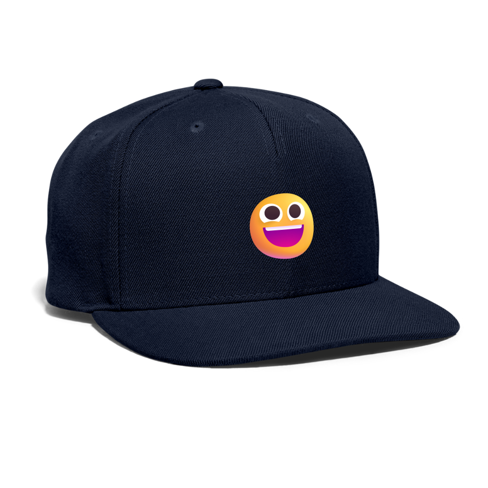😀 Grinning Face (Microsoft Fluent) Snapback Baseball Cap - navy