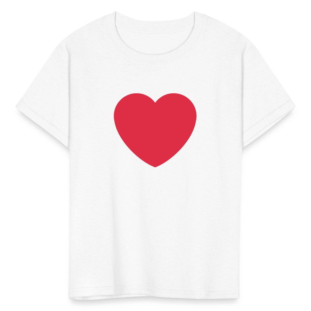 ❤️ Red Heart (Twemoji) Kids' T-Shirt - white