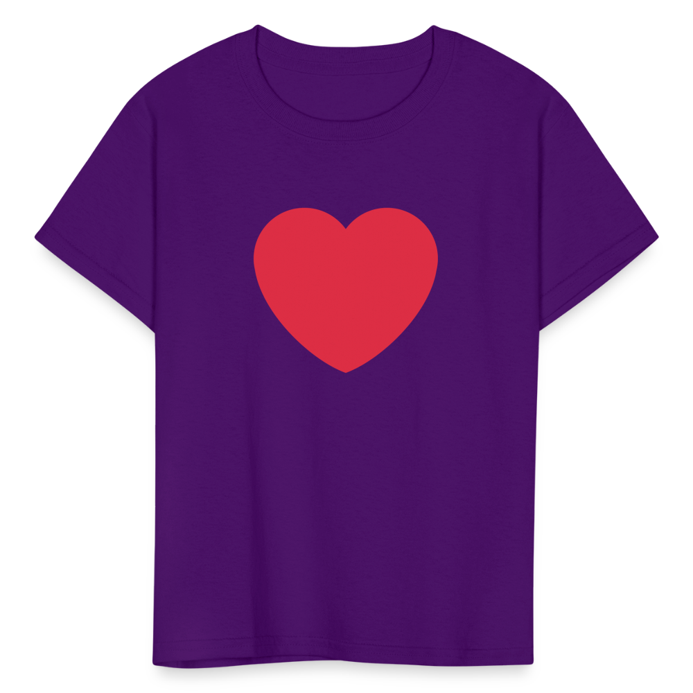 ❤️ Red Heart (Twemoji) Kids' T-Shirt - purple