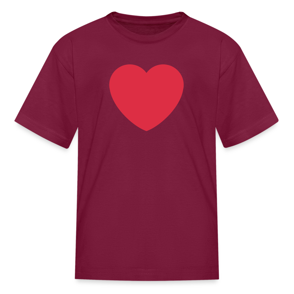 ❤️ Red Heart (Twemoji) Kids' T-Shirt - burgundy