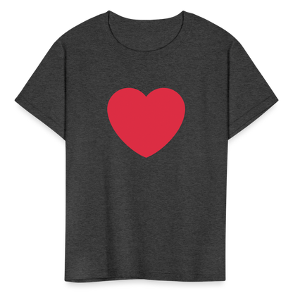 ❤️ Red Heart (Twemoji) Kids' T-Shirt - heather black