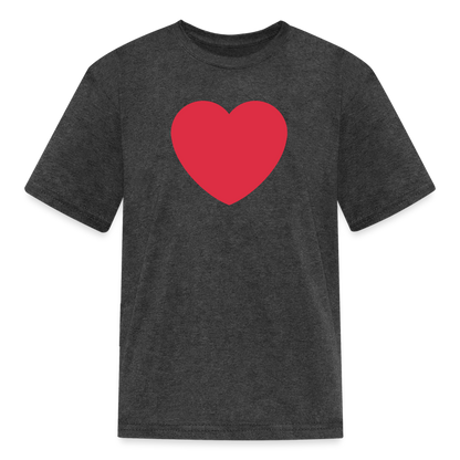 ❤️ Red Heart (Twemoji) Kids' T-Shirt - heather black