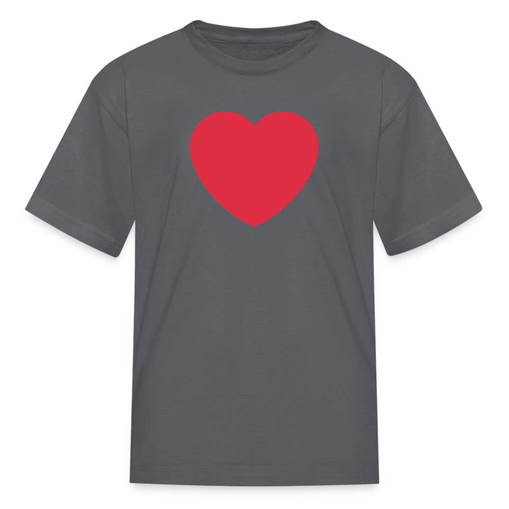 ❤️ Red Heart (Twemoji) Kids' T-Shirt - charcoal