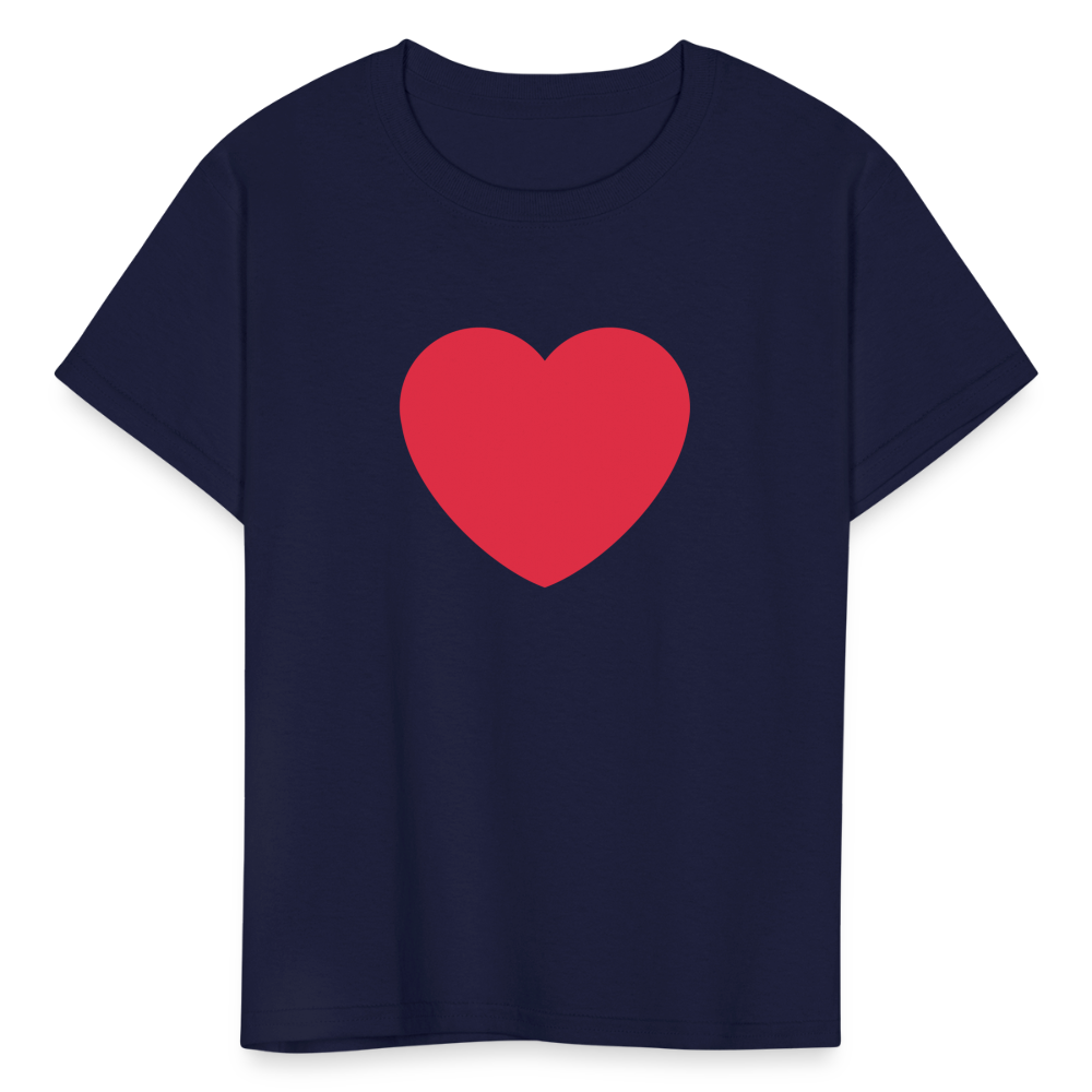 ❤️ Red Heart (Twemoji) Kids' T-Shirt - navy