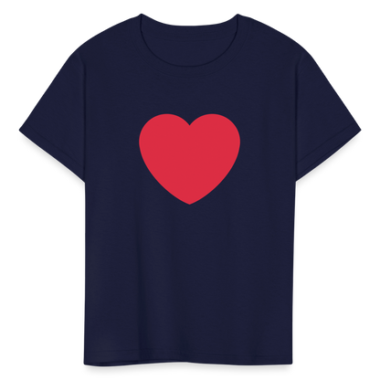❤️ Red Heart (Twemoji) Kids' T-Shirt - navy