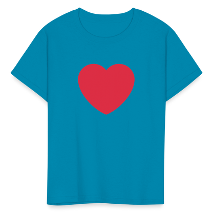 ❤️ Red Heart (Twemoji) Kids' T-Shirt - turquoise