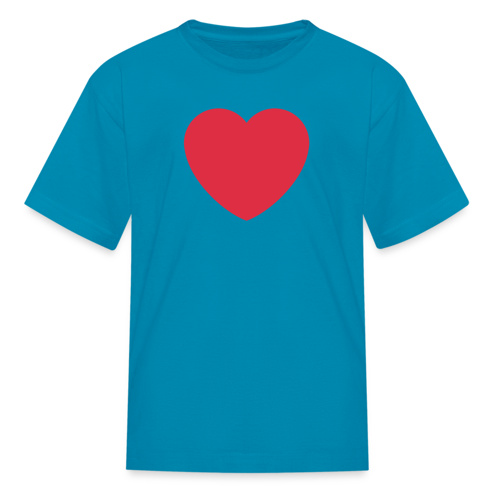 ❤️ Red Heart (Twemoji) Kids' T-Shirt - turquoise
