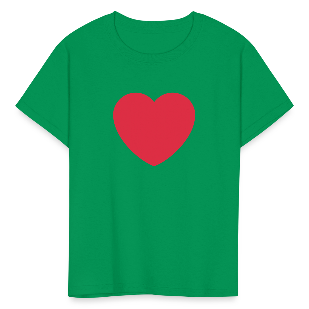 ❤️ Red Heart (Twemoji) Kids' T-Shirt - kelly green