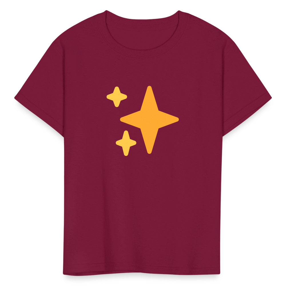 ✨ Sparkles (Twemoji) Kids' T-Shirt - burgundy