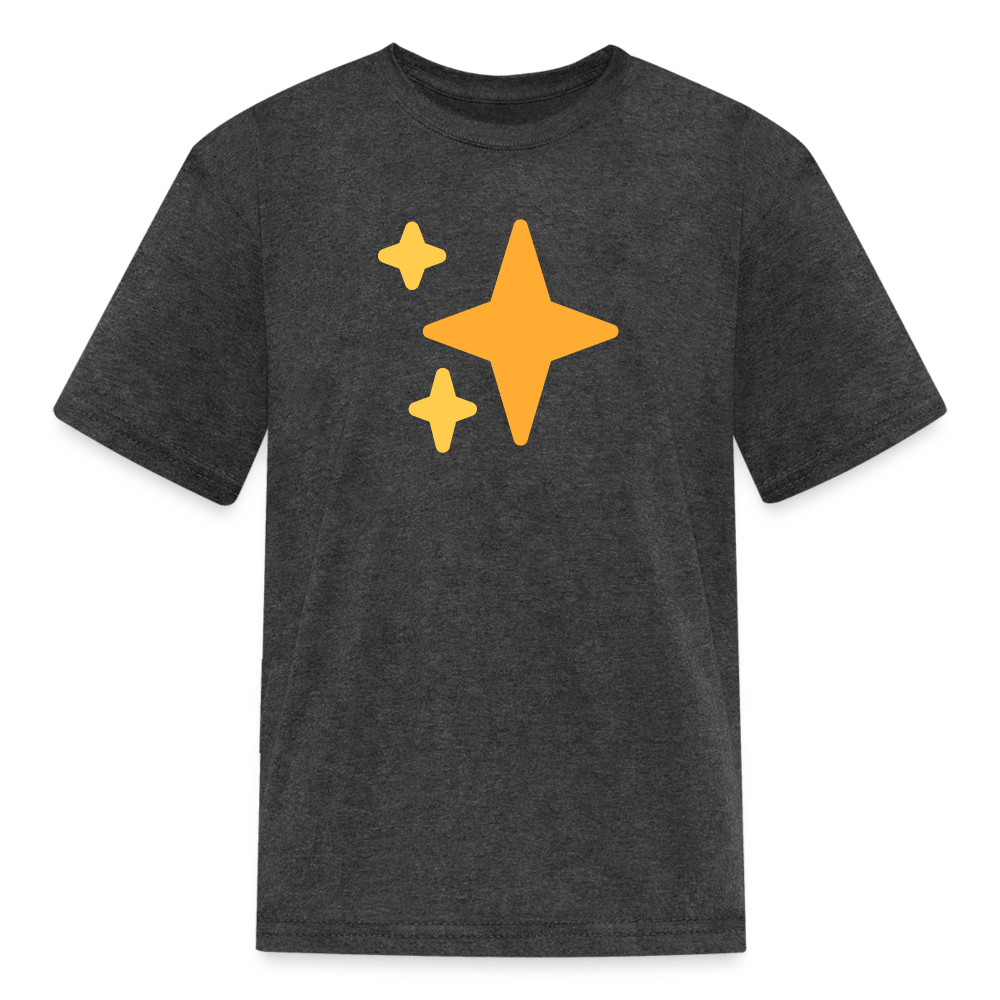 ✨ Sparkles (Twemoji) Kids' T-Shirt - heather black