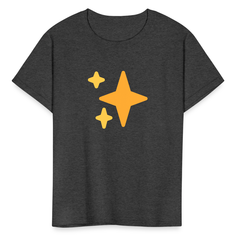 ✨ Sparkles (Twemoji) Kids' T-Shirt - heather black